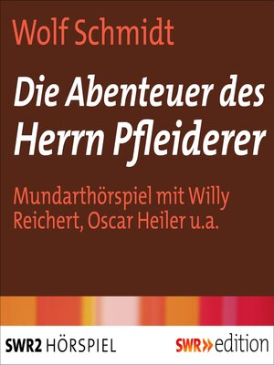 cover image of Die Abenteuer des Herrn Pfleiderer